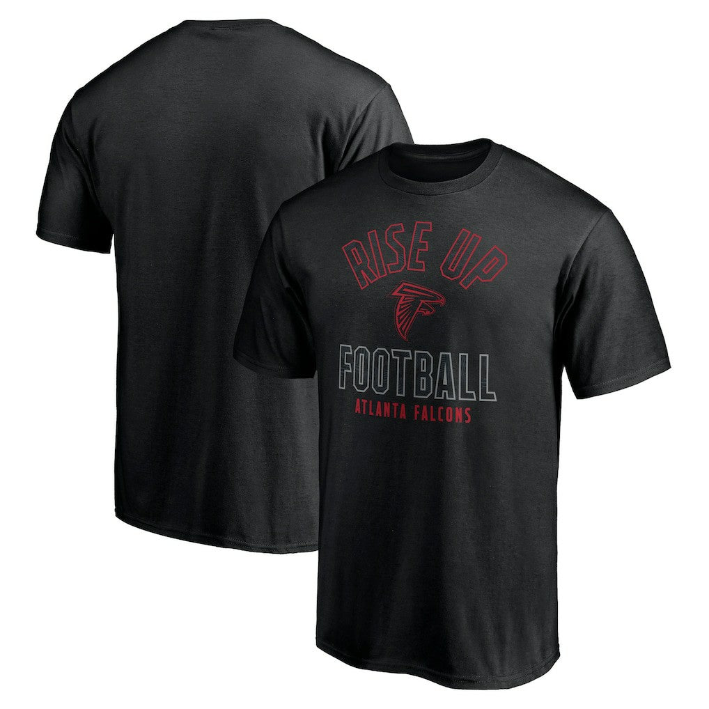 Atlanta Falcons Nickname Arc T-Shirt - Black - NFL