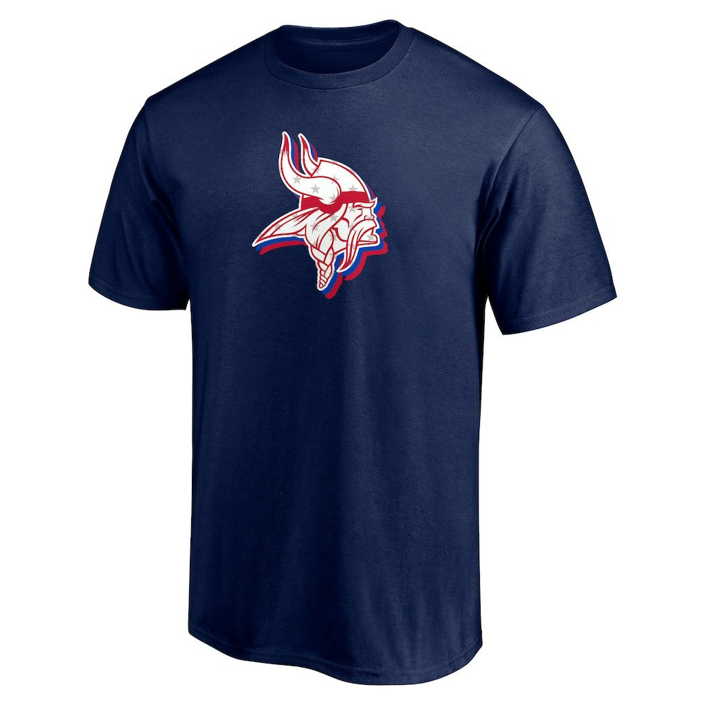 Minnesota Vikings Red White and Team T-Shirt - Navy - NFL