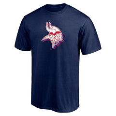 Minnesota Vikings Red White and Team T-Shirt - Navy - NFL