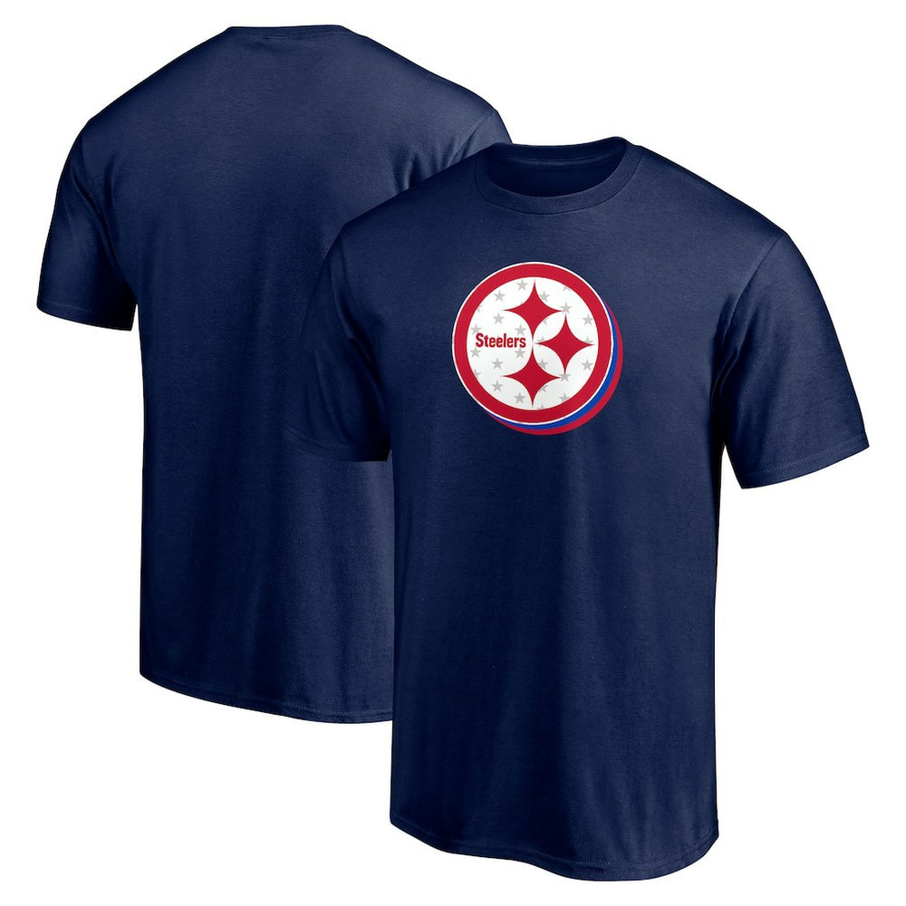 Pittsburgh Steelers Red White and Team T-Shirt - Navy - NFL