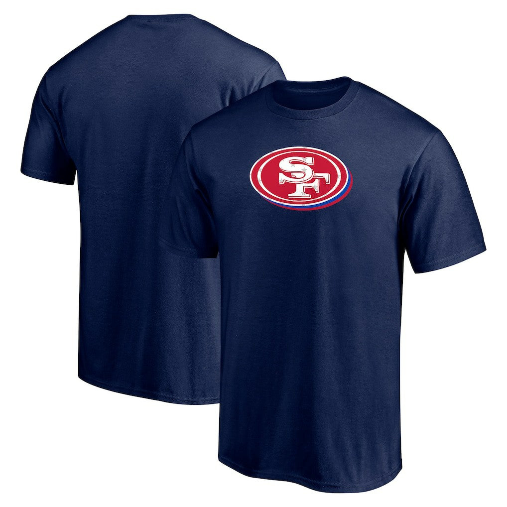 San Francisco 49ers Red White and Team T-Shirt - Navy - NFL
