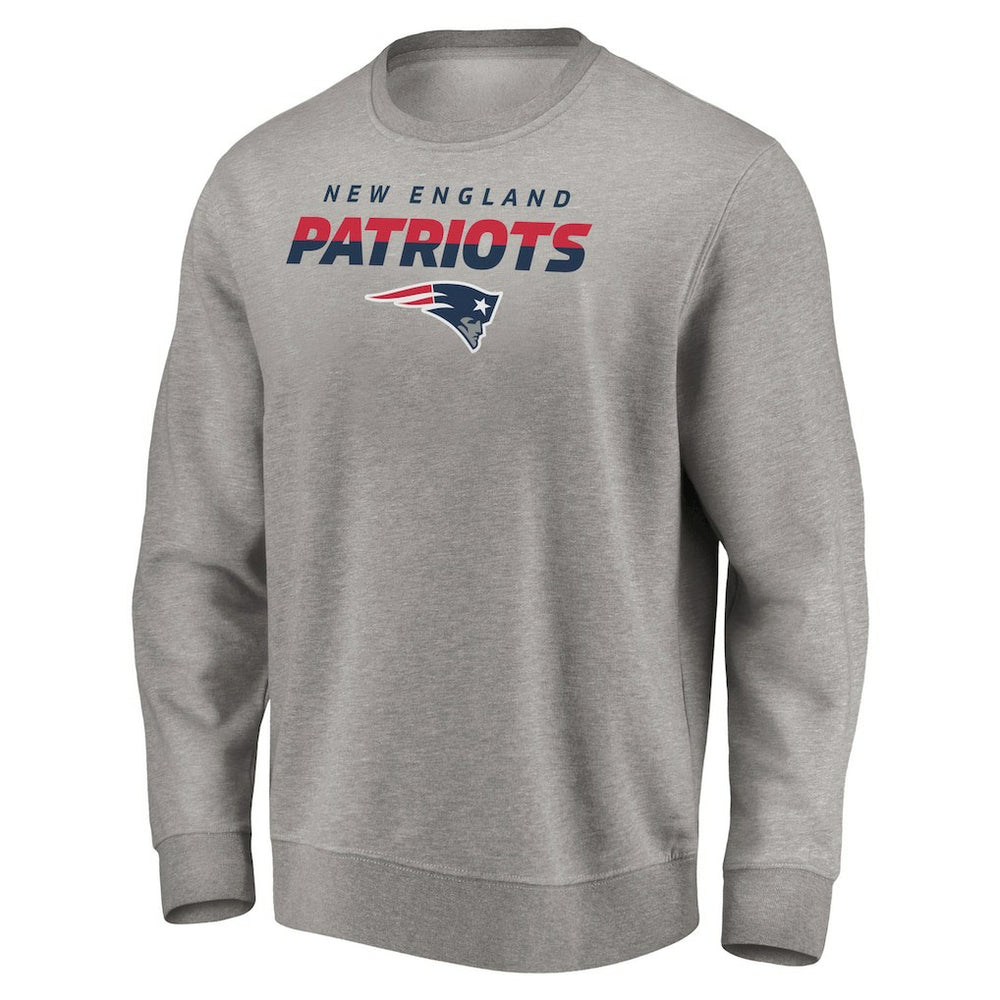New England Patriots Elevate Play Pullover Sweatshirt - Gray - NFL