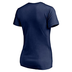 New England Patriots Women's Long Stride V-Neck T-Shirt - Navy - NFL