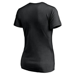New Orleans Saints Women's Long Stride V-Neck T-Shirt - Black - NFL