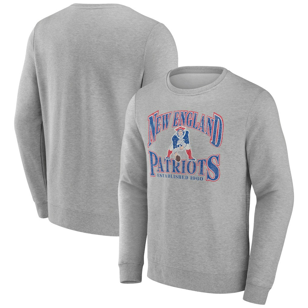 New England Patriots Playability Pullover Sweatshirt - Gray - NFL