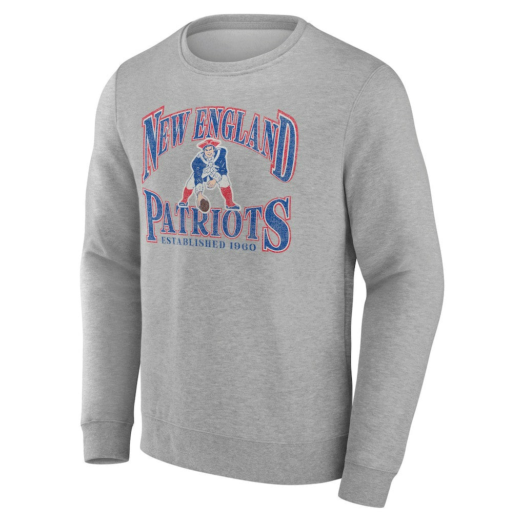 New England Patriots Playability Pullover Sweatshirt - Gray - NFL