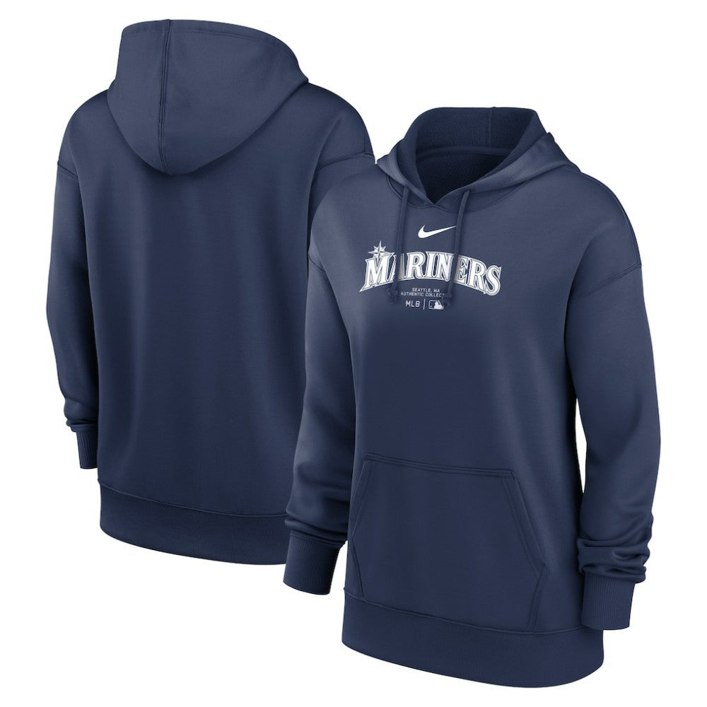 Seattle Mariners Nike Women's Authentic Collection Performance Pullover Hoodie Outlet