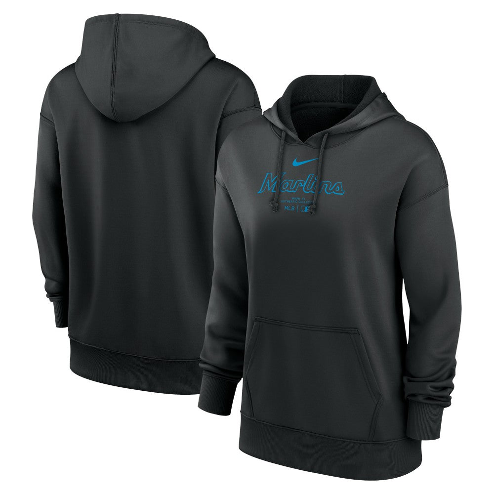 Miami Marlins Nike Women's Authentic Collection Performance Pullover Hoodie for sale