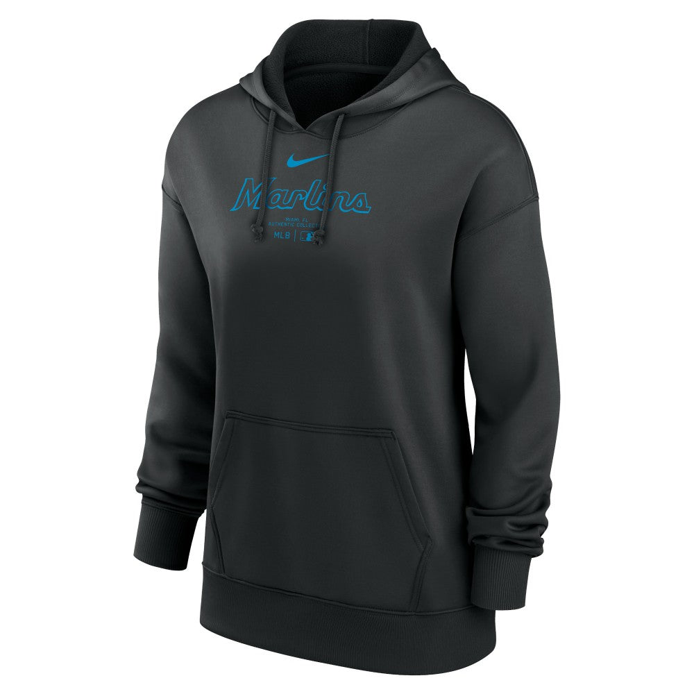 Miami Marlins Nike Women's Authentic Collection Performance Pullover Hoodie for sale