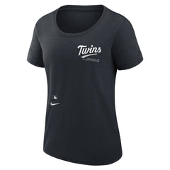 Minnesota Twins Nike Women's Authentic Collection Performance Scoop Neck T-Shirt Sale