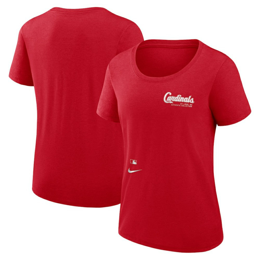 St. Louis Cardinals Nike Women's Authentic Collection Performance Scoop Neck T-Shirt Discount
