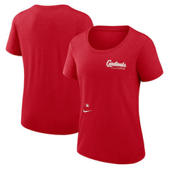 St. Louis Cardinals Nike Women's Authentic Collection Performance Scoop Neck T-Shirt Discount