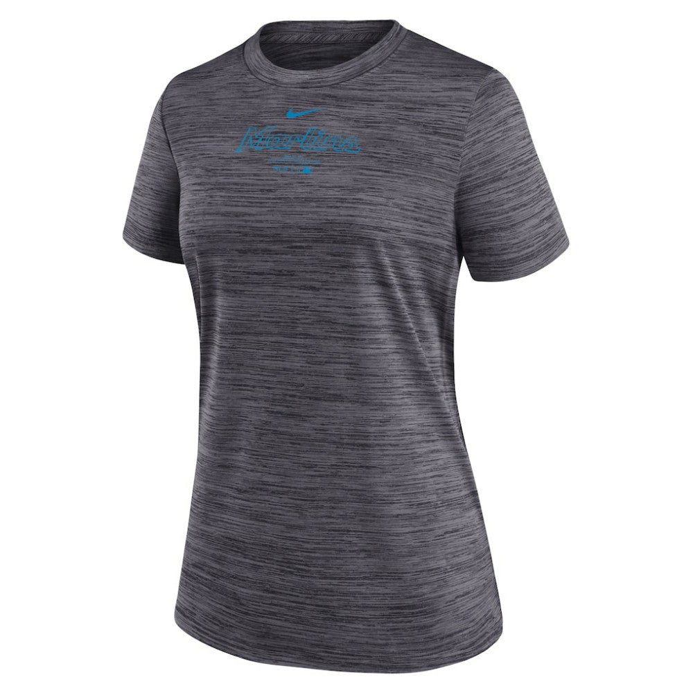 Miami Marlins Nike Women's Authentic Collection Velocity Performance T-Shirt for sale