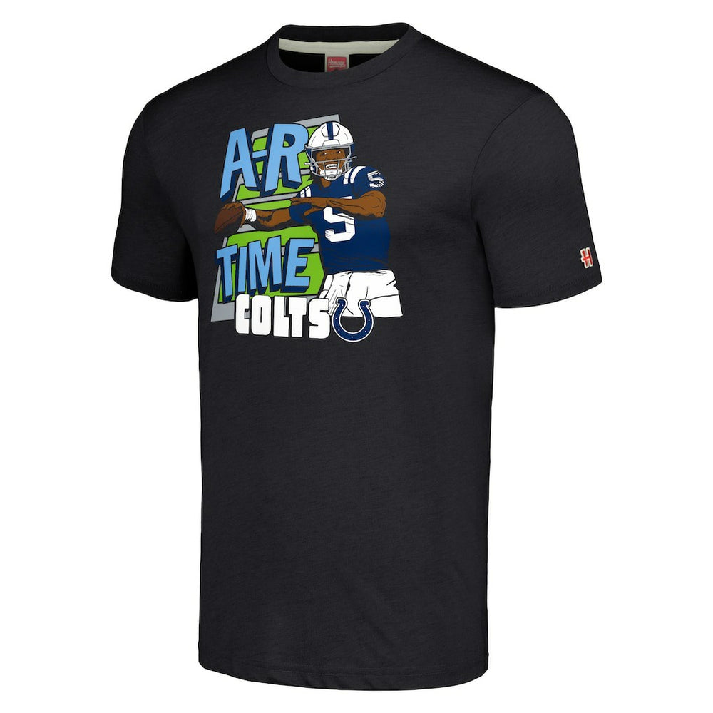 Anthony Richardson Sr. Indianapolis Colts Homage Unisex Caricature Player Tri-Blend T-Shirt - Charcoal - NFL
