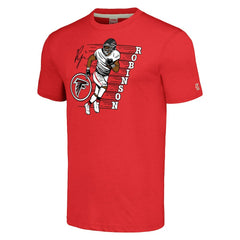 Bijan Robinson Atlanta Falcons Homage Unisex Caricature Player Tri-Blend T-Shirt - Red - NFL