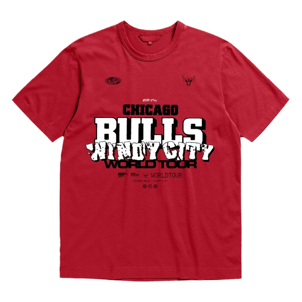 Mitchell & Ness Chicago Bulls Bleacher Report x  Unisex World Tour T-Shirt Red