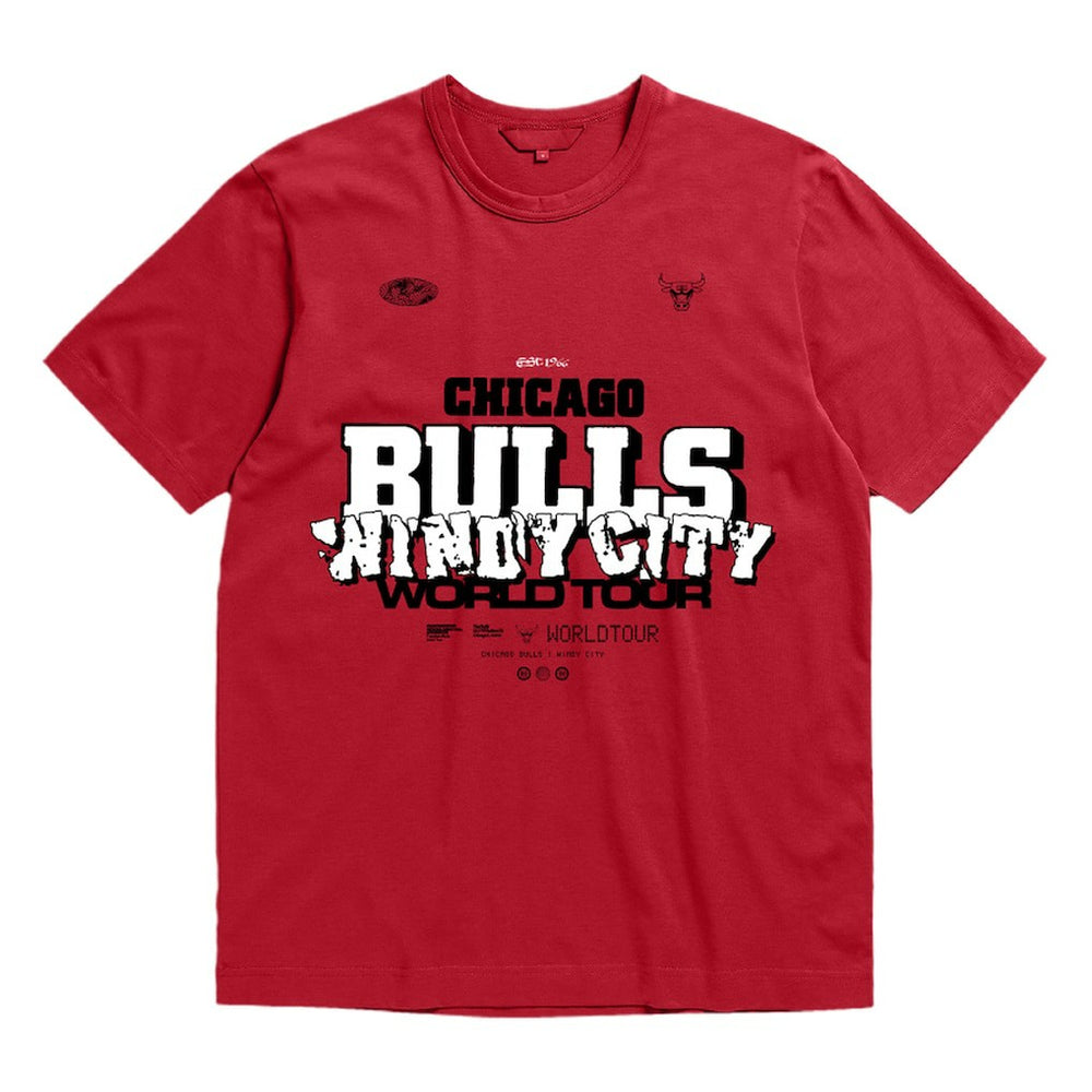 Mitchell & Ness Chicago Bulls Bleacher Report x  Unisex World Tour T-Shirt Red