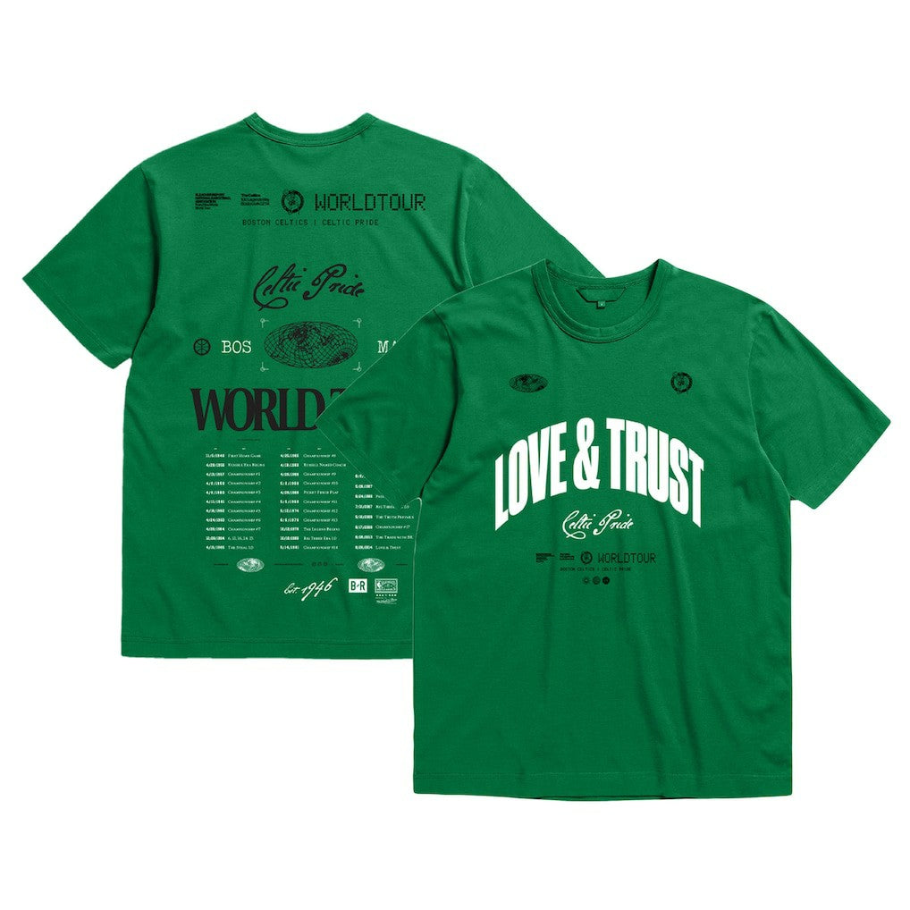 Mitchell & Ness Boston Celtics Bleacher Report x  Unisex World Tour T-Shirt Kelly Green
