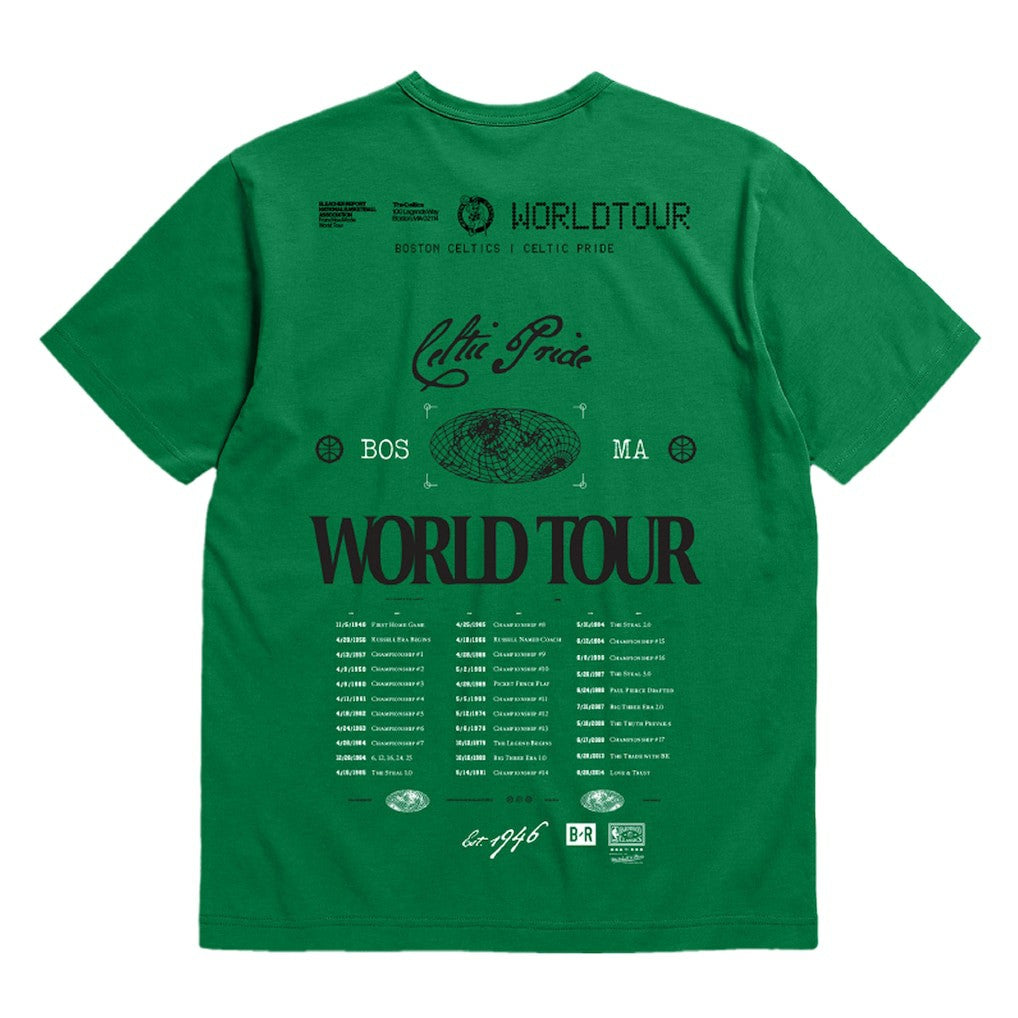 Mitchell & Ness Boston Celtics Bleacher Report x  Unisex World Tour T-Shirt Kelly Green