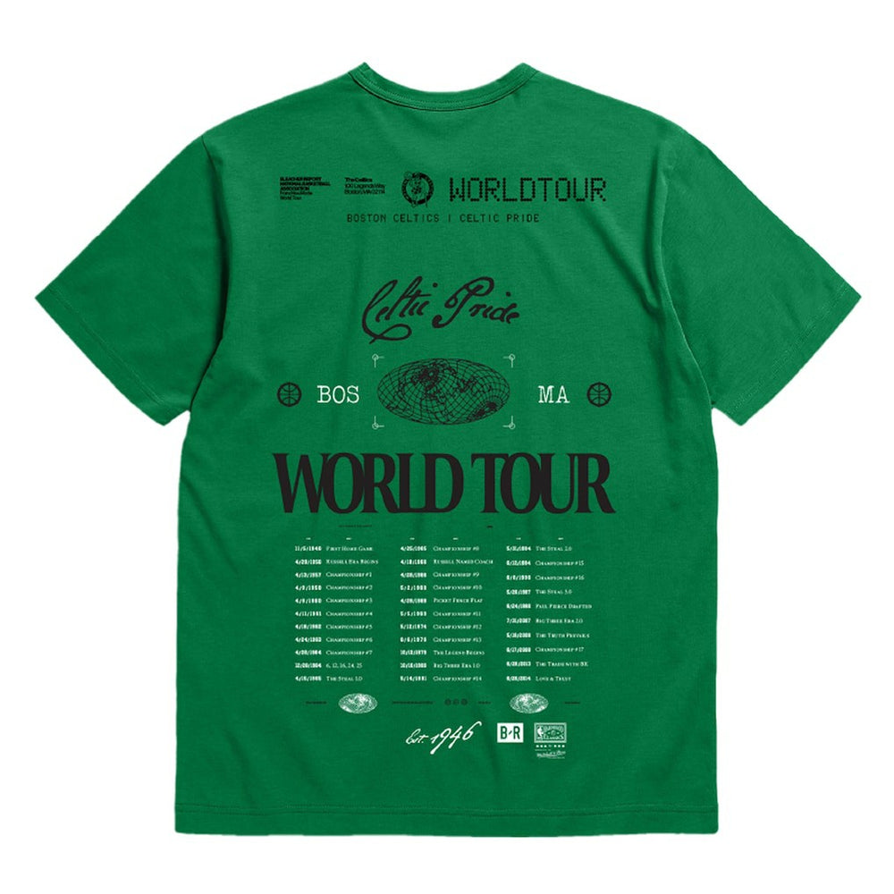 Mitchell & Ness Boston Celtics Bleacher Report x  Unisex World Tour T-Shirt Kelly Green