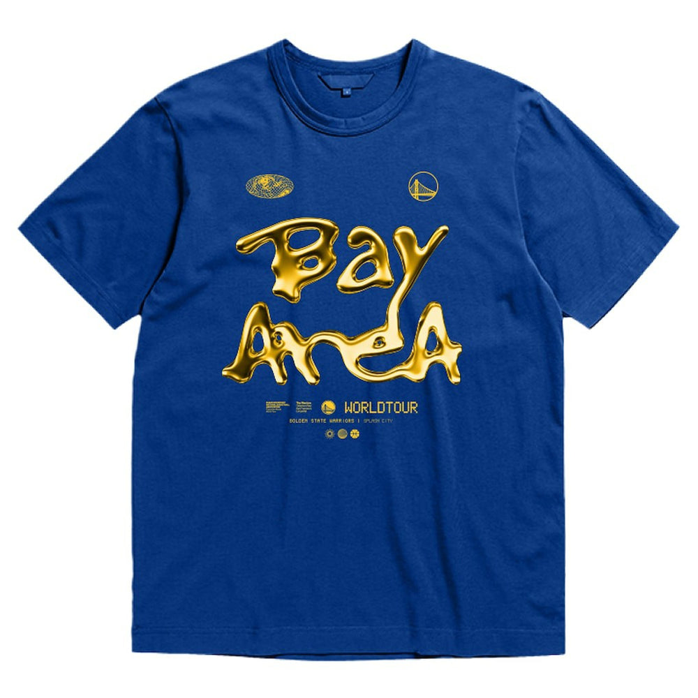 Mitchell & Ness Golden State Warriors Bleacher Report x  Unisex World Tour T-Shirt Royal