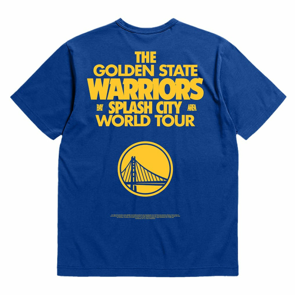 Mitchell & Ness Golden State Warriors Bleacher Report x  Unisex World Tour T-Shirt Royal