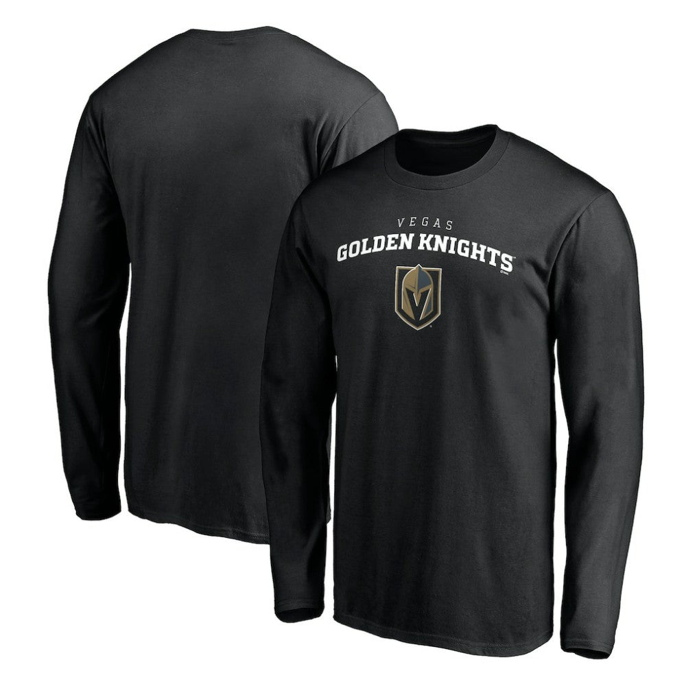 Vegas Golden Knights Team Lockup Long Sleeve T-Shirt - Black | NHL Clearance