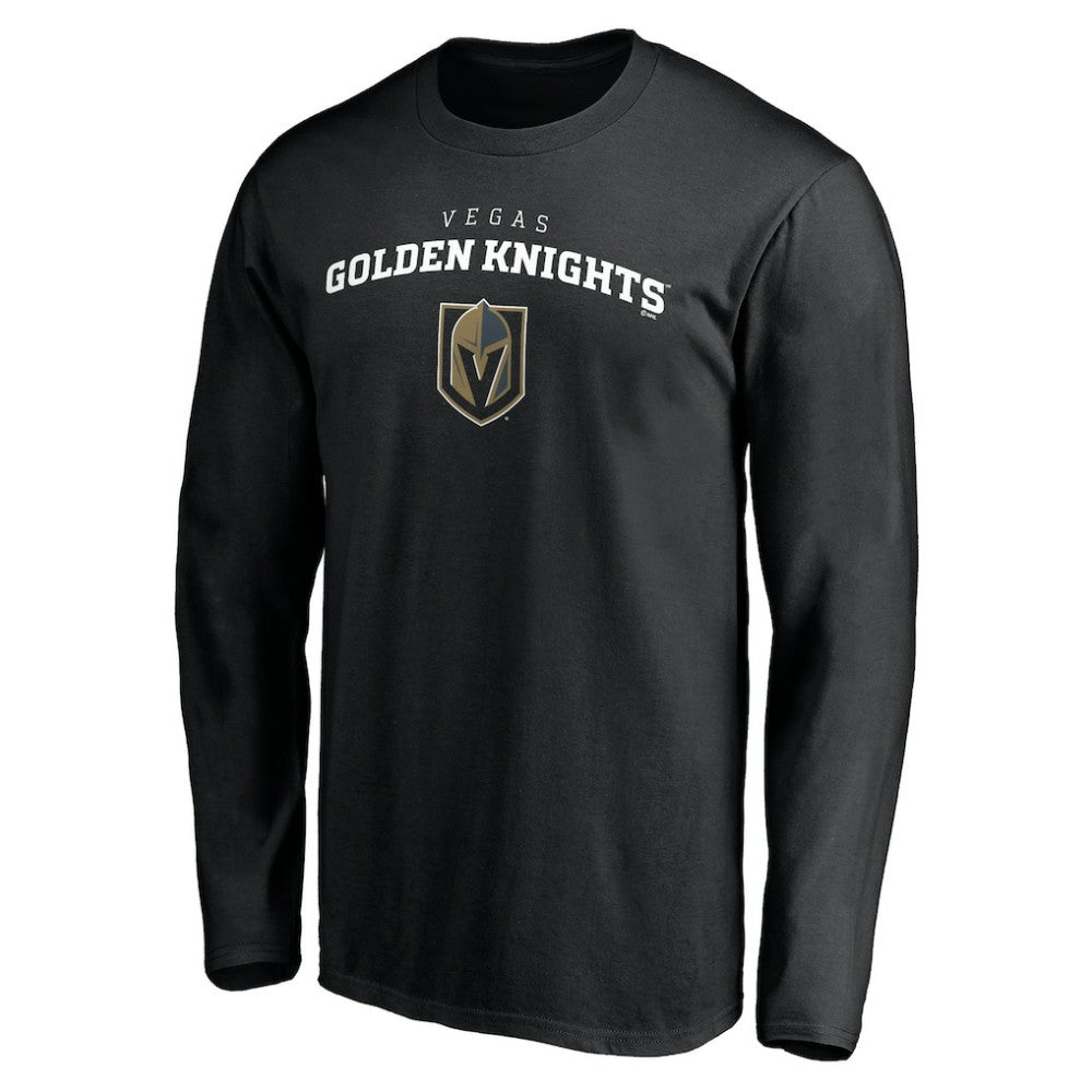 Vegas Golden Knights Team Lockup Long Sleeve T-Shirt - Black | NHL Clearance