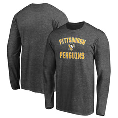 Pittsburgh Penguins Victory Arch Long Sleeve T-Shirt - Charcoal | NHL near me