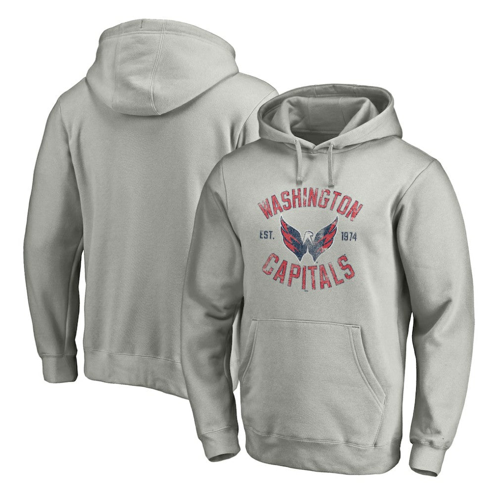 Washington Capitals Heritage Pullover Hoodie - Heather Gray | NHL near me