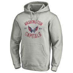 Washington Capitals Heritage Pullover Hoodie - Heather Gray | NHL near me