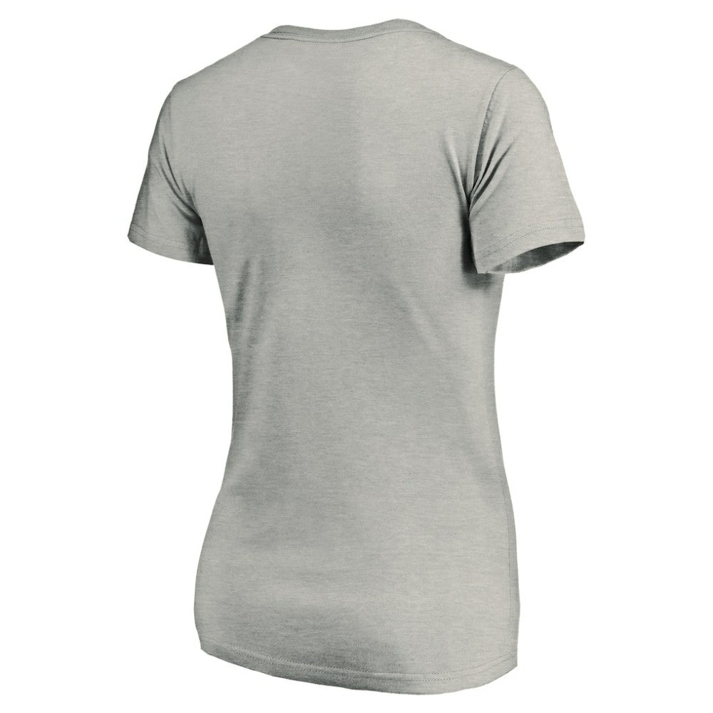 Seattle Kraken Women's Primary Logo V-Neck T-Shirt - Gray | NHL Lifestyle