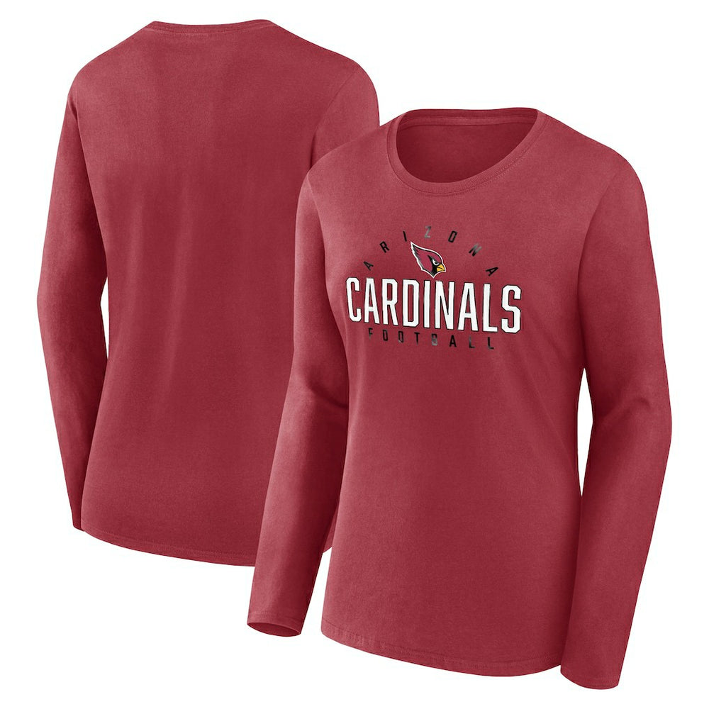 Arizona Cardinals Women's Plus Size Foiled Play Long Sleeve T-Shirt - Cardinal - Fanatics