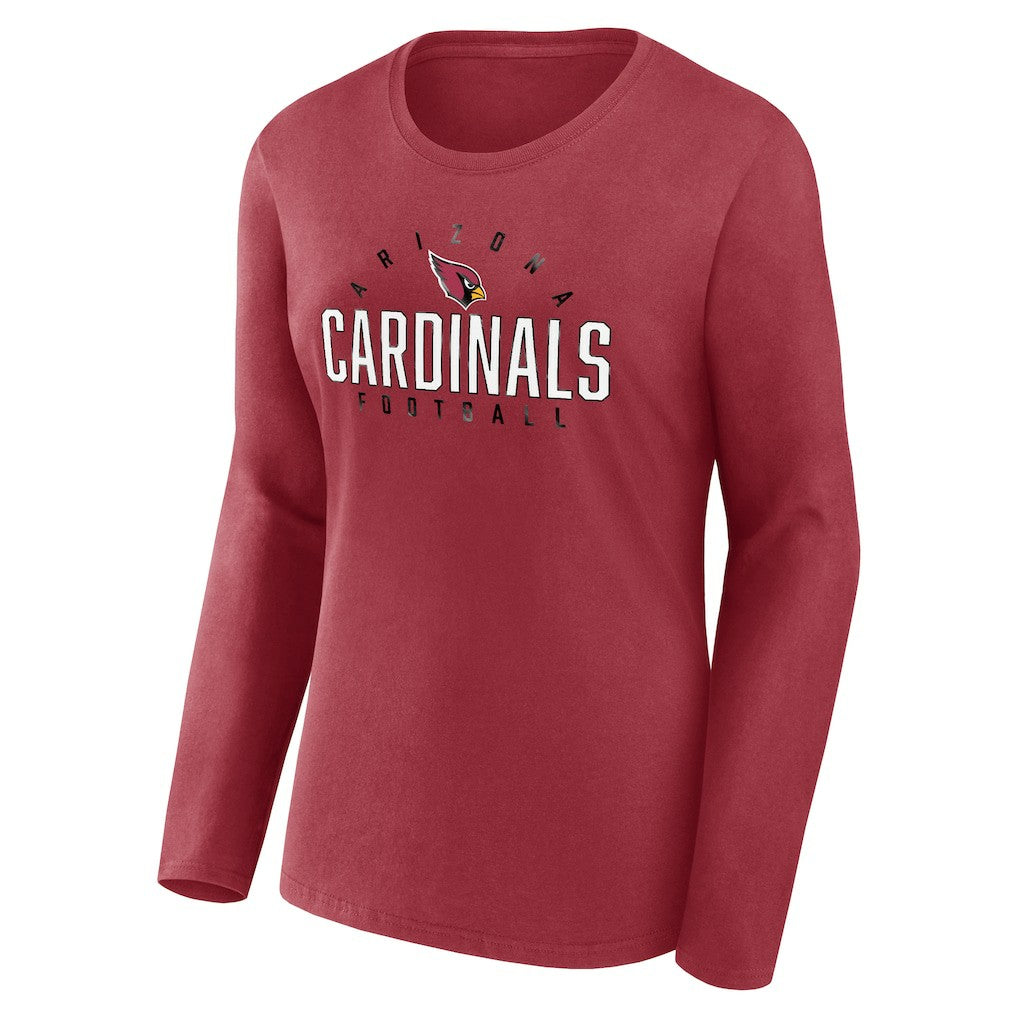 Arizona Cardinals Women's Plus Size Foiled Play Long Sleeve T-Shirt - Cardinal - Fanatics