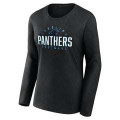 Carolina Panthers Women's Plus Size Foiled Play Long Sleeve T-Shirt - Black - Fanatics