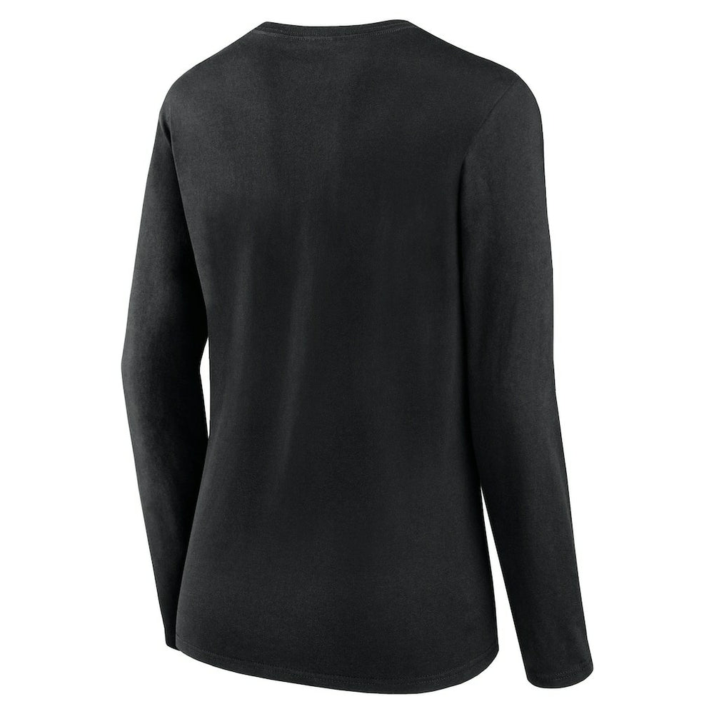 Carolina Panthers Women's Plus Size Foiled Play Long Sleeve T-Shirt - Black - Fanatics