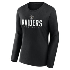 Las Vegas Raiders Women's Plus Size Foiled Play Long Sleeve T-Shirt - Black - Fanatics