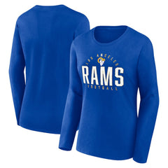 Los Angeles Rams Women's Plus Size Foiled Play Long Sleeve T-Shirt - Royal - Fanatics