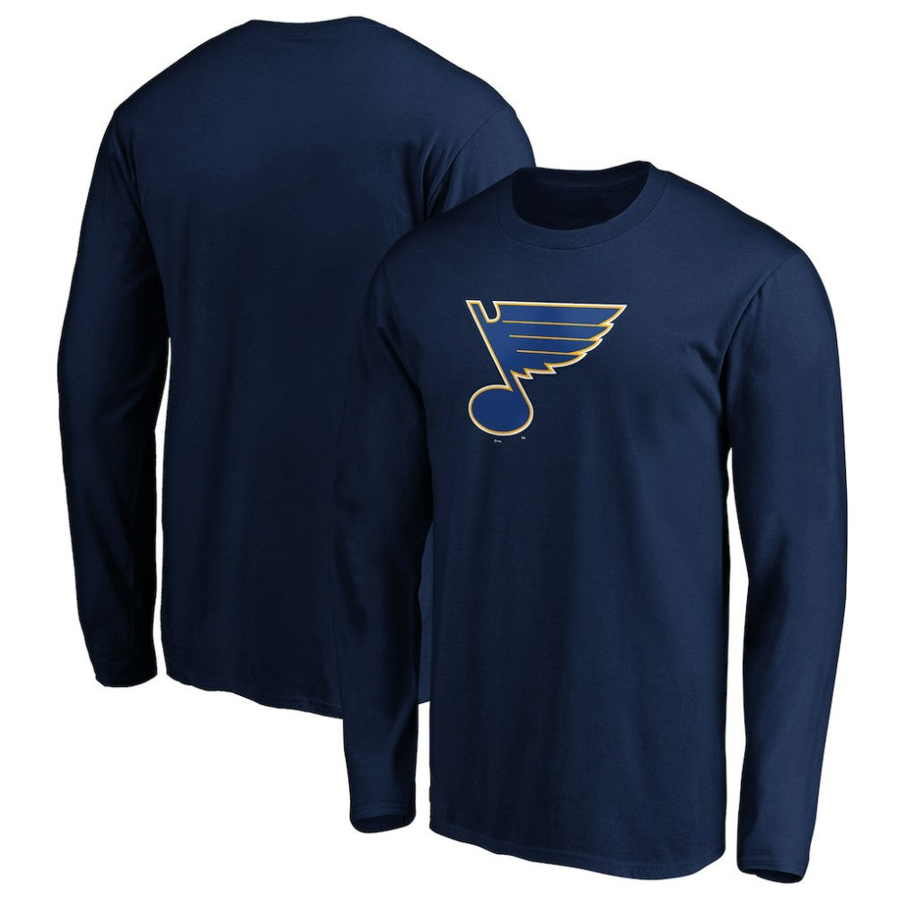 St. Louis Blues Primary Logo Long Sleeve T-Shirt - Navy | NHL discount