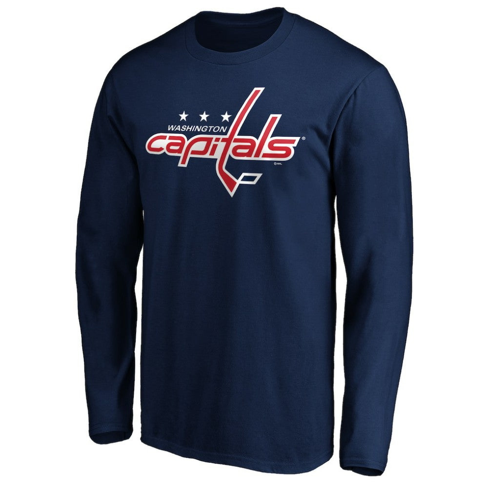 Washington Capitals Primary Logo Long Sleeve T-Shirt - Navy | NHL Clearance