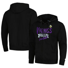 Minnesota Vikings Starter Domestic Post Season Full-Zip Hoodie - Black - NFL