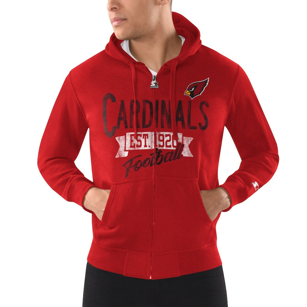 Arizona Cardinals Starter Domestic Post Season Full-Zip Hoodie - Cardinal - NFL
