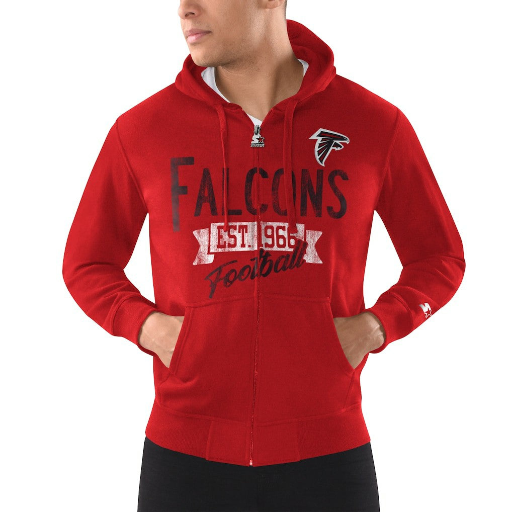 Atlanta Falcons Starter Domestic Post Season Full-Zip Hoodie - Red - NFL