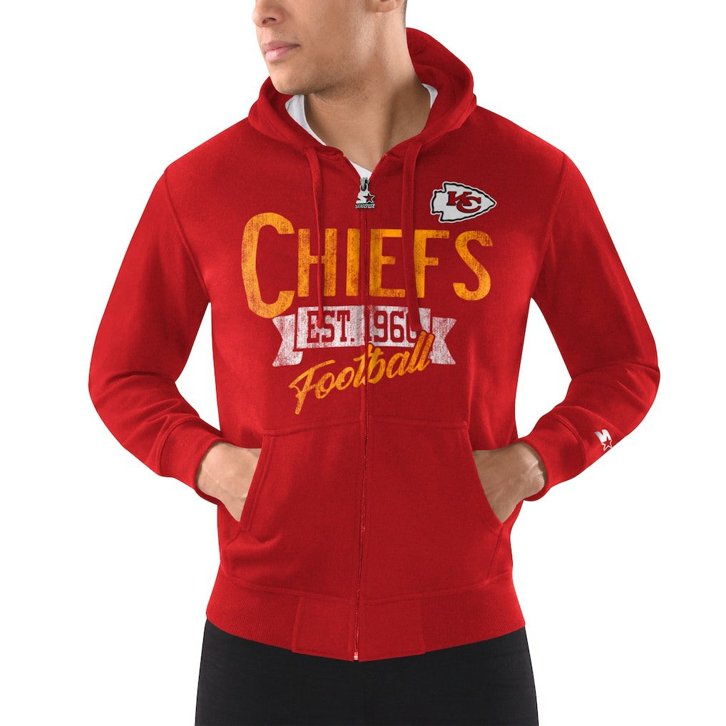Kansas City Chiefs Starter Domestic Post Season Full-Zip Hoodie - Red - NFL