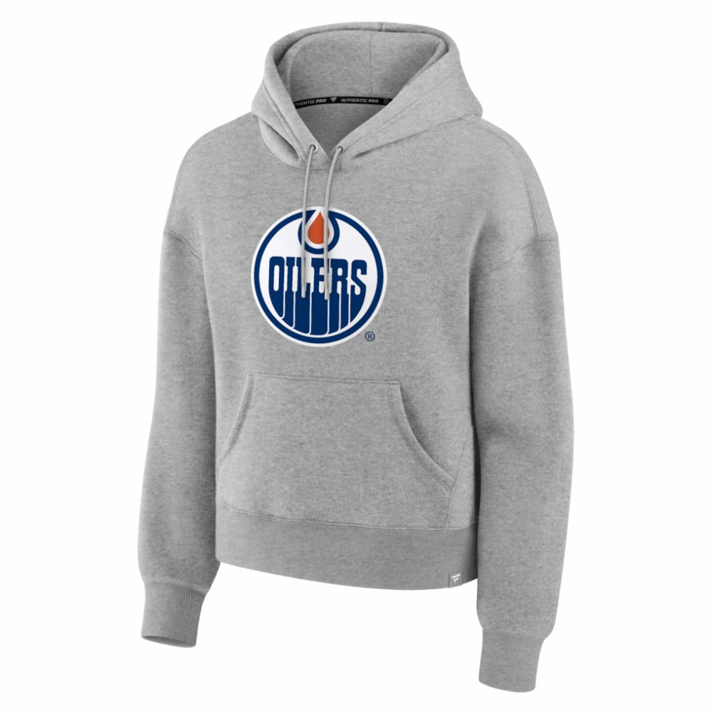 Edmonton Oilers Fanatics Women's Essential Hoodie - Heather Gray | Fanatics discount