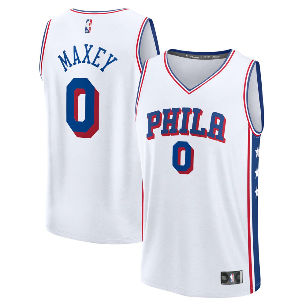 Fanatics Tyrese Maxey Philadelphia 76ers Fast Break Replica Player Jersey Association Edition White