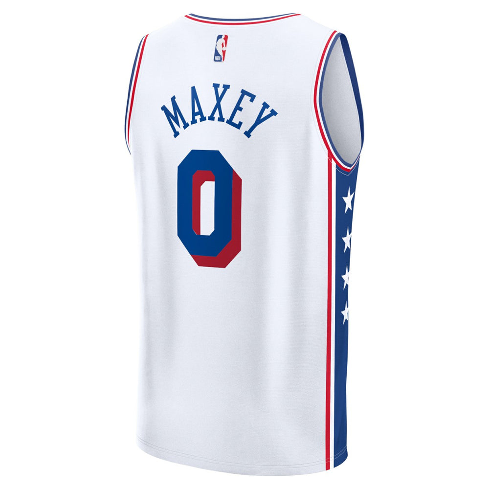 Fanatics Tyrese Maxey Philadelphia 76ers Fast Break Replica Player Jersey Association Edition White