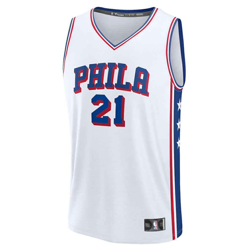 Fanatics Joel Embiid Philadelphia 76ers Fast Break Replica Player Jersey Association Edition White