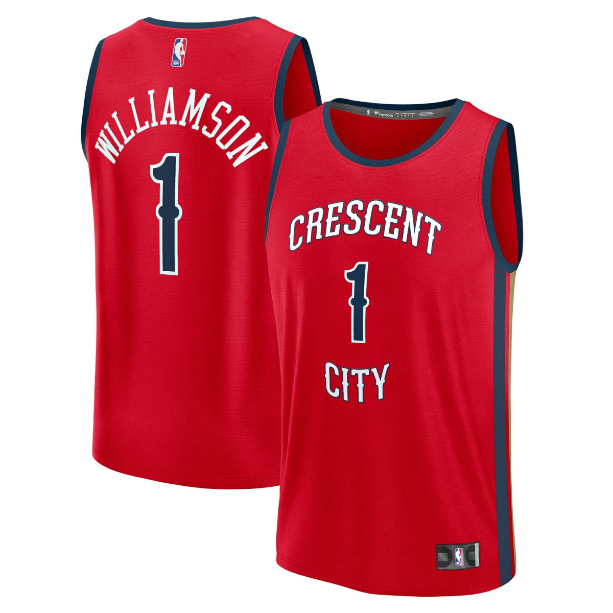 Fanatics Zion Williamson New Orleans Pelicans Youth Fast Break Player Jersey Statement Edition Red