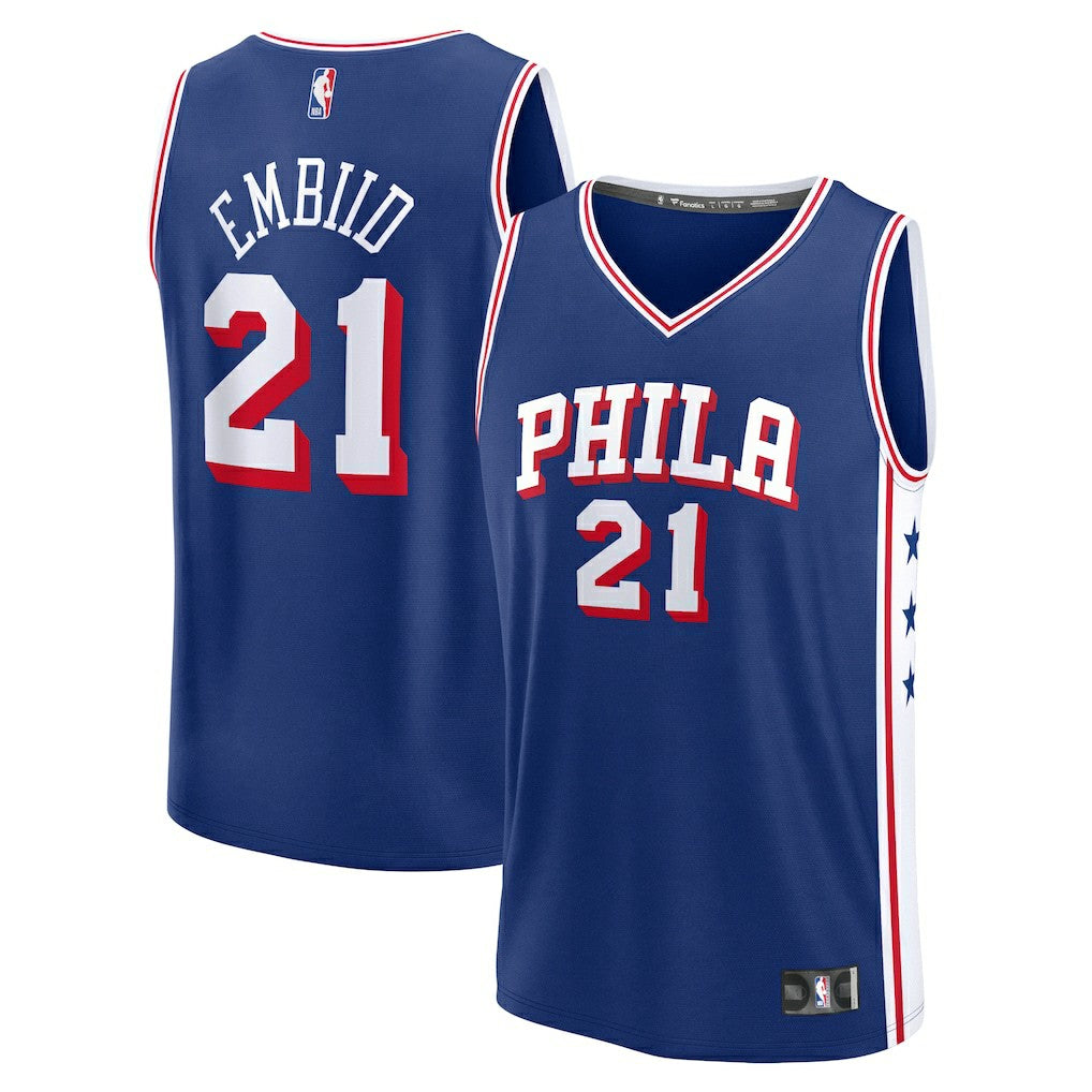 Fanatics Joel Embiid Philadelphia 76ers Fast Break Replica Jersey Icon Edition Royal